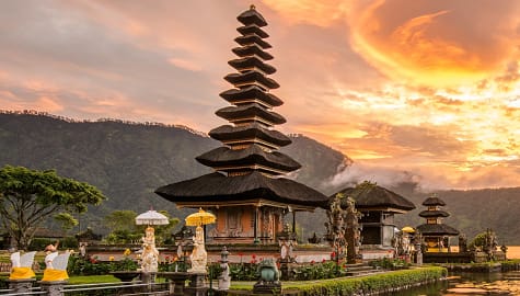 Ulun Danu Beratan Temple in Bali, Indonesia