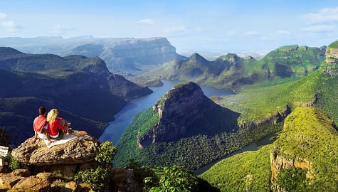 Couple at Blyde River Canyon in South Africa