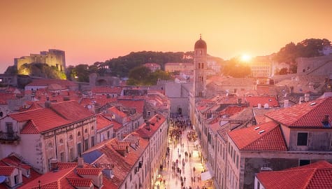 Sunset in Dubrovnik, Croatia