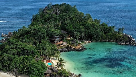 Small island in the Seychelles