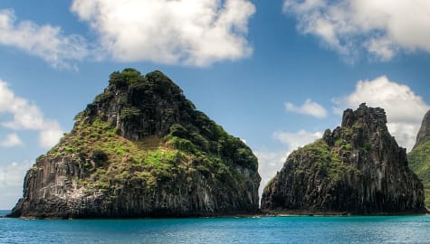 The tropical coast of Brazil and its beautiful beaches.