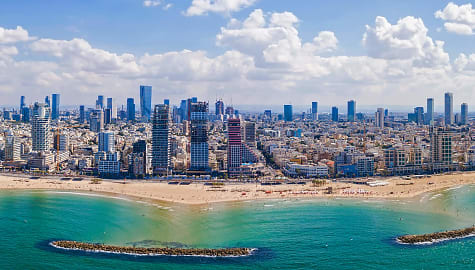 Tel Aviv, on Israel's Mediterranean Coast