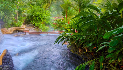 Thermal hot springs in Costa Rica
