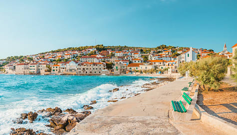 Postria Beach on Brac Island, Croatia