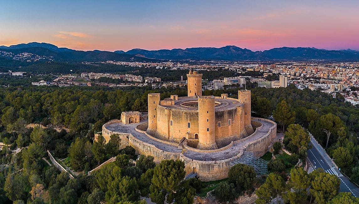 Bellver castle in Palma on the Spanish island of Mallorca.