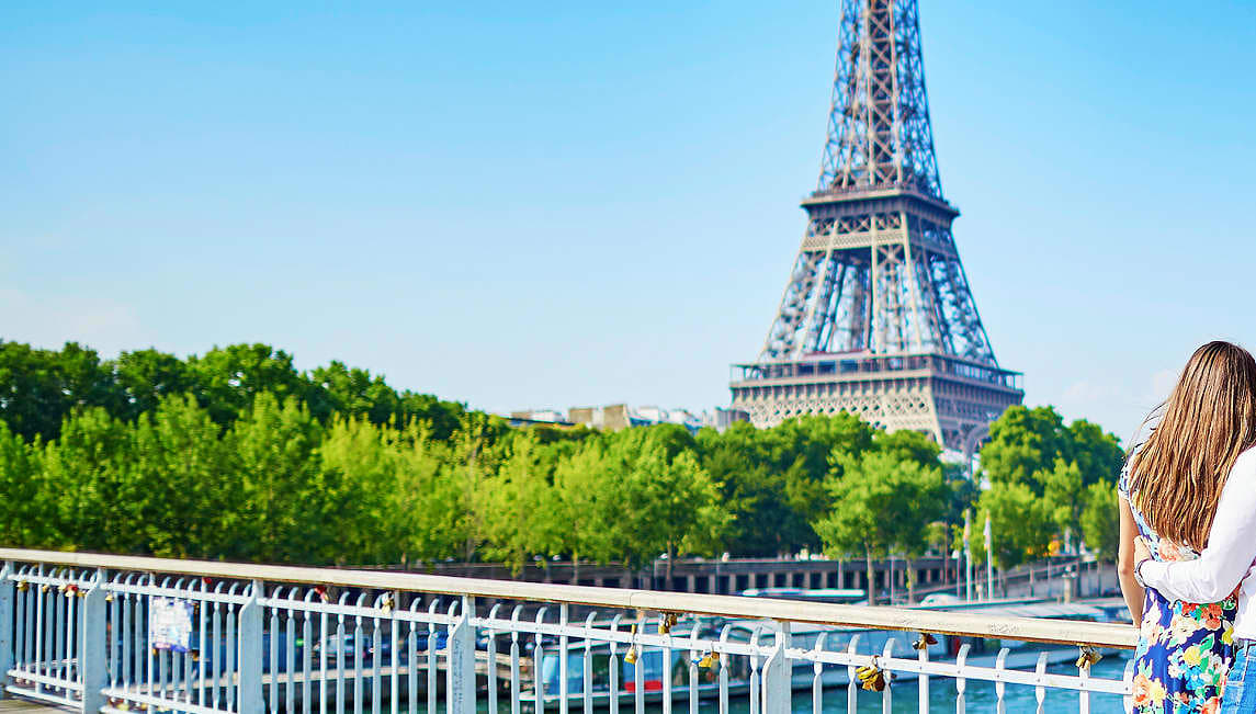 Couple in Paris, France