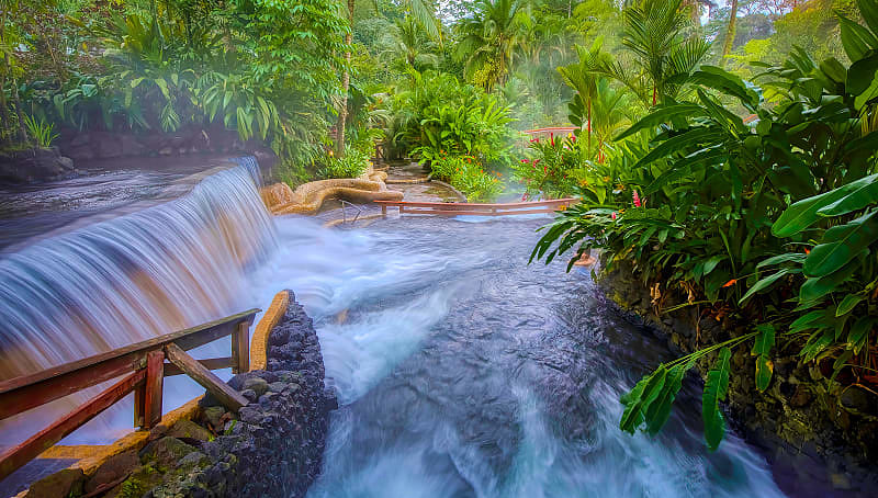 Thermal hot springs in Costa Rica