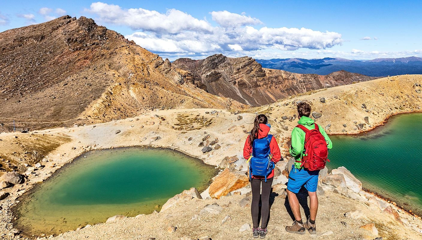 Alpine Crossing in Tongariro National Park in New Zealand.
