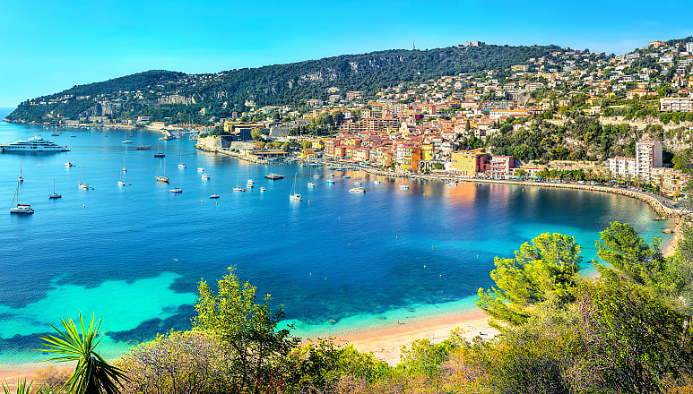 Villefranche-sur-Mer in the Provence-Alpes-Côte d'Azur region on the French Riviera