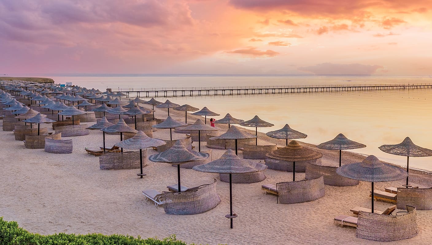Sunrise at beach in Marsa Alam, Egypt