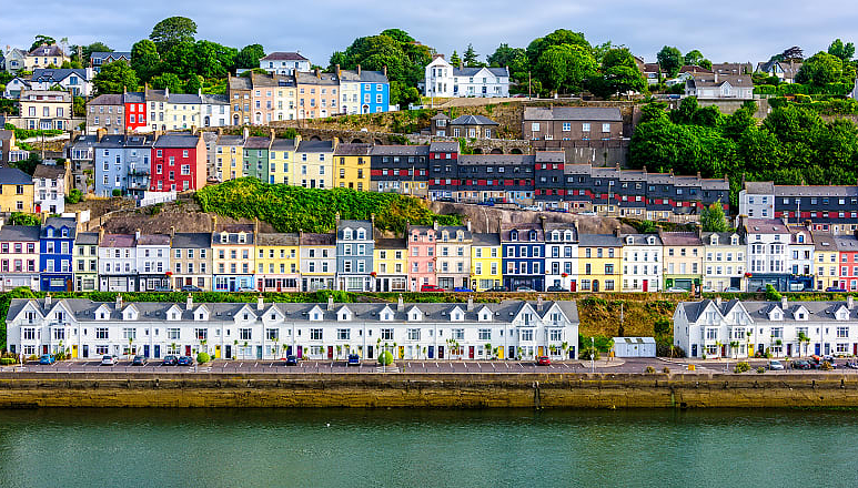 Cobh Village in County Cork, Ireland