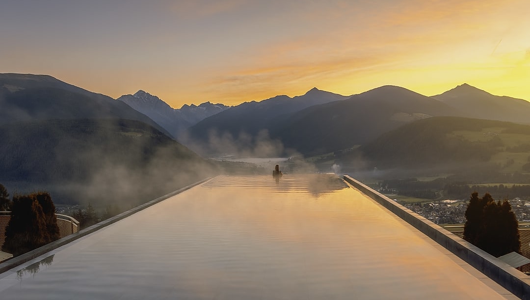 The Dolomites at sunset in Italy