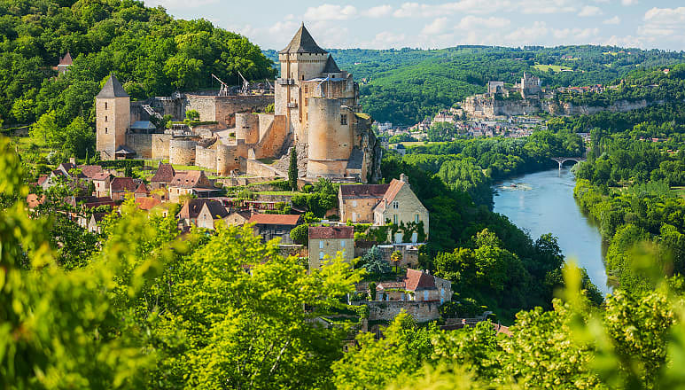 View of Castelnaud la Chapelle, France