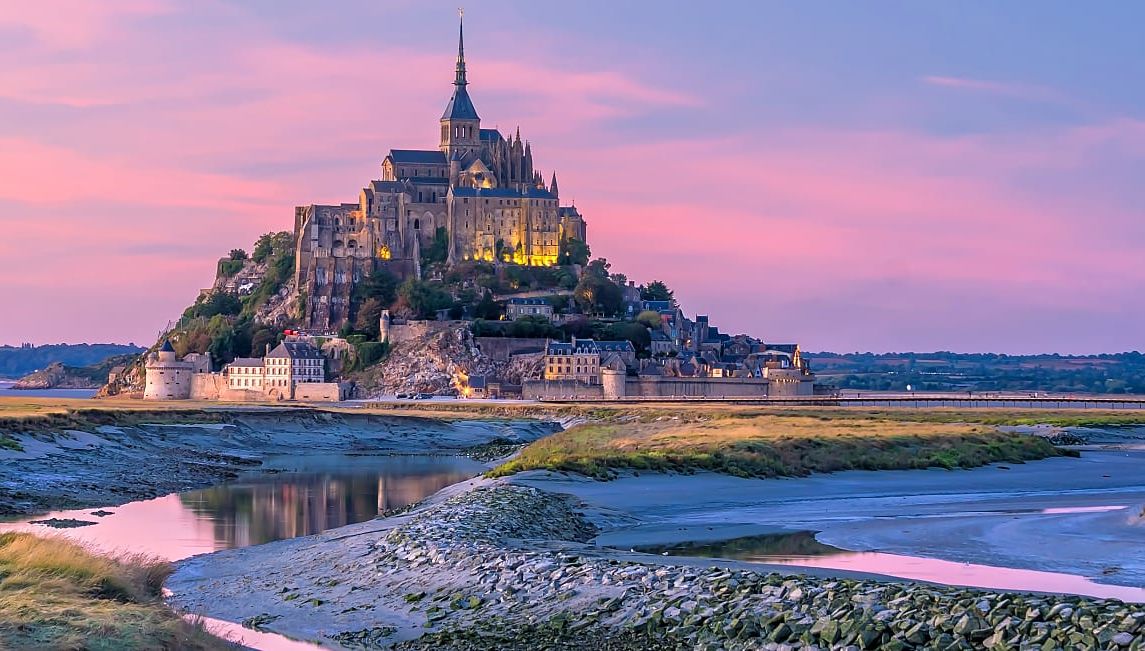 Mont Saint Michel in the Normandy region of France