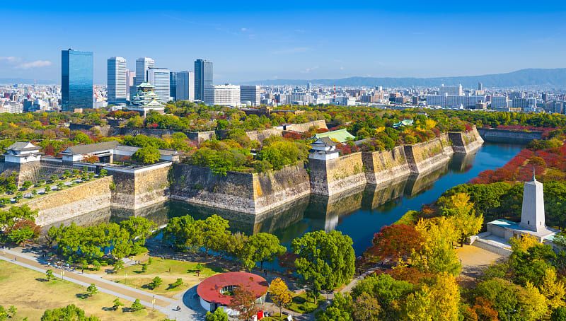 Skyline in Osaka, Japan