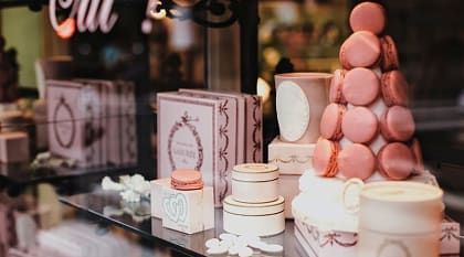 Pastry shop in Paris, France.