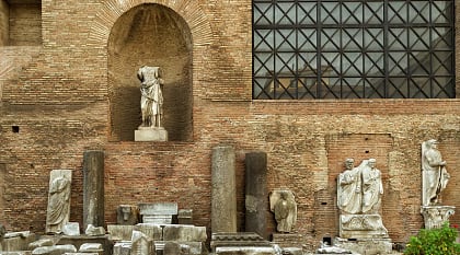 Ruins of the baths Diocletian in Rome, Italy