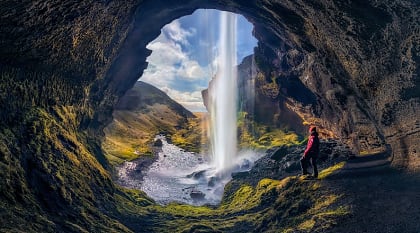 Seljalandsfoss waterfall in Iceland