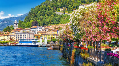Spectacular view of Bellagio on Lake Como in Lombardy, Italy.