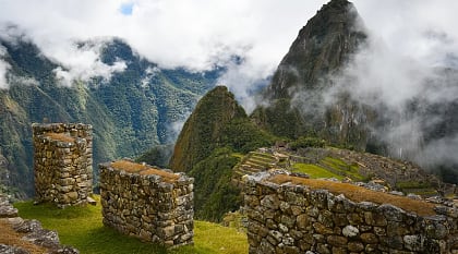 Ruins of the cloud city of Machu Picchu, Peru