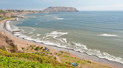Coastline in Lima, Peru