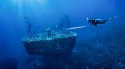 Scuba diving the Aegean Sea in Greece