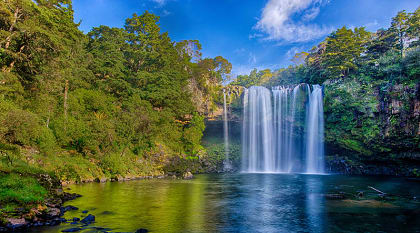 A waterfall in Kerikeri in New Zealand.
