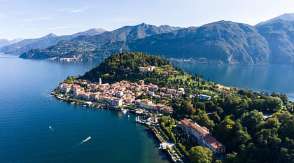Aerial view of Lake Como, Italy
