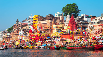 Ganges river in Varanasi, India