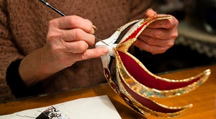 Venetian Carnival mask making in Italy