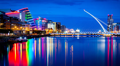 Port and Financial District in Dublin, Ireland