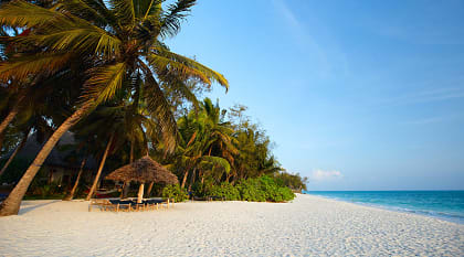 Tropical beach in Zanzibar, Tanzania