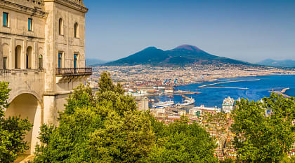 Naples, City and Vesuvius views