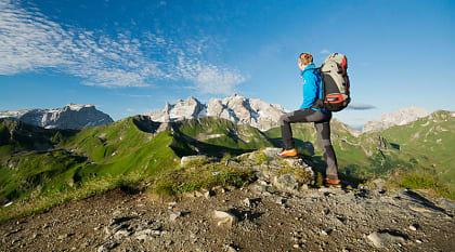 Hiker in the Austrian Alps.