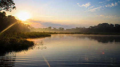 Amazon river in Puerto Maldonado, Peru.