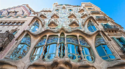 Casa Batllo by Gaudi in Barcelona, Spain