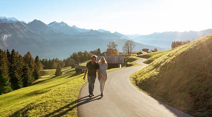 The stunning Swiss Alps surrounding Bern, Switzerland.