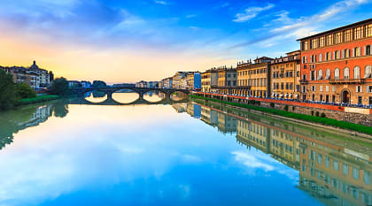 Ponte alla Carraia on Arno river in Florence, Italy