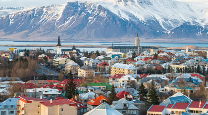Reykjavik during winter season, Iceland
