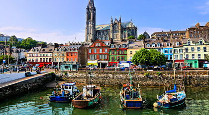 The harbor of Cobh in County Cork, Ireland