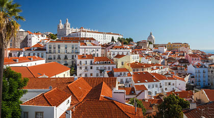 View of the old quarter of Alfama, Lisbon's Moorish past