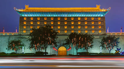 Fortress in old town Xian, China.