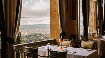 Ristorante San Michele, overlooking Florence. Photo Courtesy of: © Belmond. 