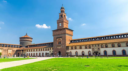 Sforza Castle Castello Sforzesco is one of the symbols of Milan, Italy