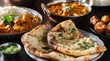 Traditional Indian naan bread