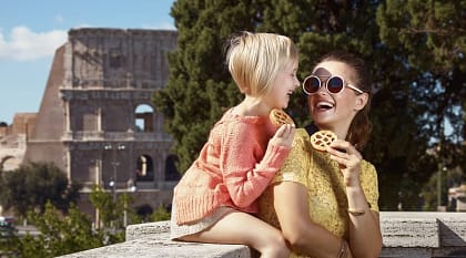 The Colosseum in Rome, Italy.