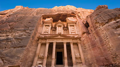 The Treasury, or Al Khazna, in Petra, Jordan