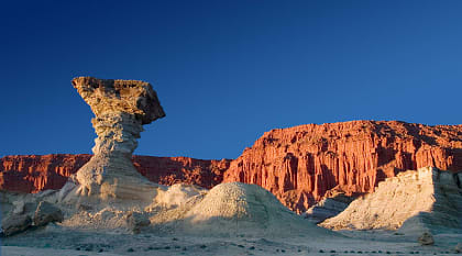 Ischigualasto rock formations in Valle de la Luna, Argentina