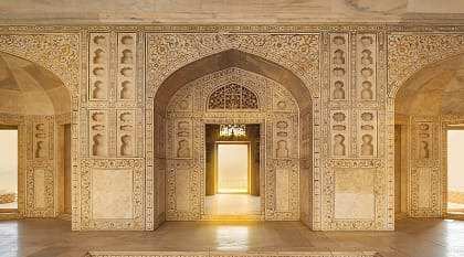 Inside the Red Fort in Delhi, India