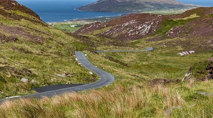 Magnificent landscape with winding road, Donegal, Ireland